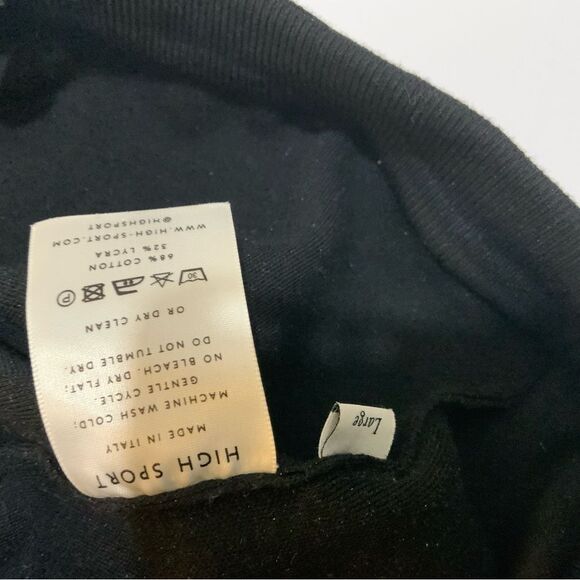 High Sport Kick Cotton Crop Flare Pant Black size L - Picture 8 of 12